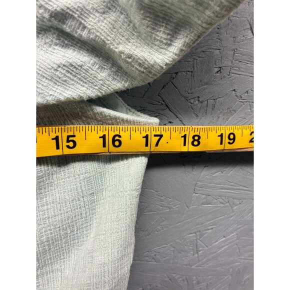 Madewell Texture & Thread Off Shoulder Top Women’s M Mint Green Button Front - Picture 6 of 8